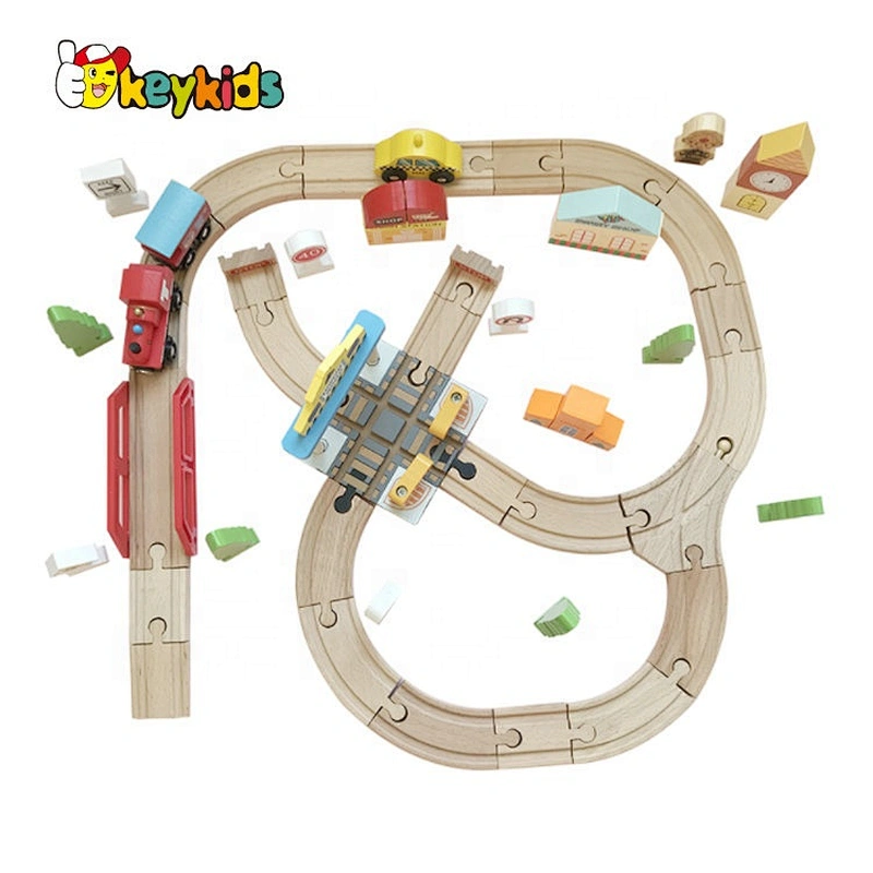 2020 New Arrival Small Train Track Set Wooden Toy For Children W04C190