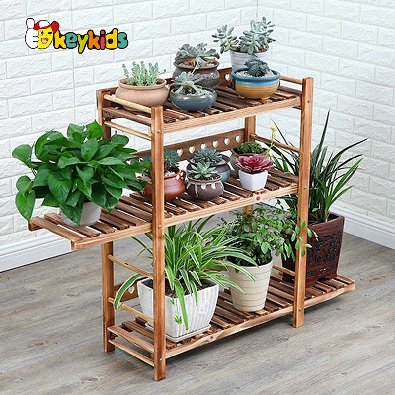 wholesale 5 floors wooden flower plant stand for indoor outdoor W08H108