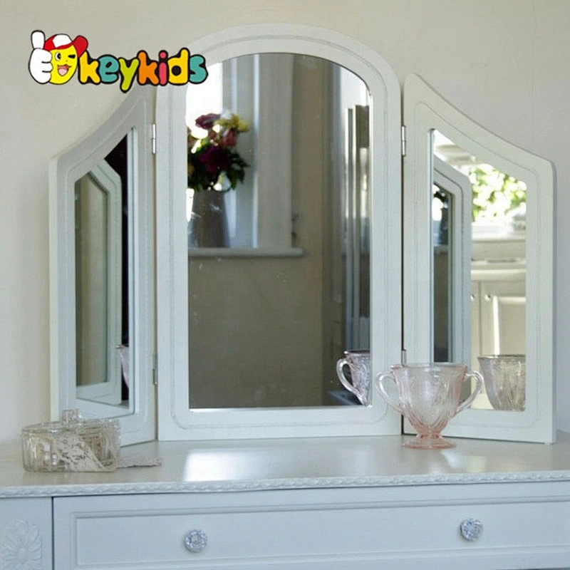 Classic furniture style modern wooden dressing table with 3 mirror around W08H020