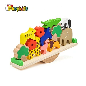 Educational Wooden Animals Kids Balance Blocks For Children W11F052