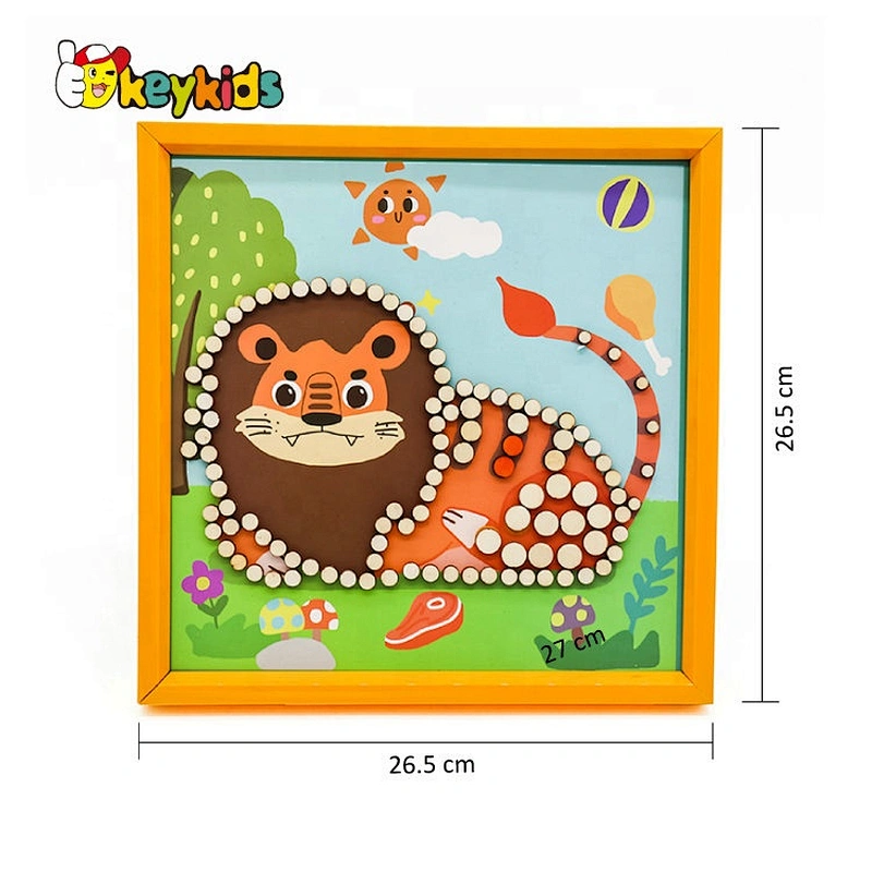 New arrival diy educational wooden picture puzzle or kids W14C259