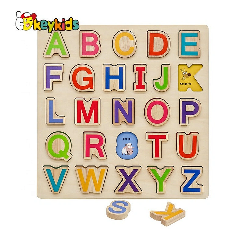 Early Education Wooden Alphabet Block Puzzle Toys For Children W14B125