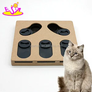 New hottest interactive treat food hiding puzzle wooden pet toys for dogs and cats W06F068