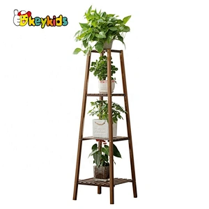 wholesale 3 layers wooden garden pot stands with customize W08H114