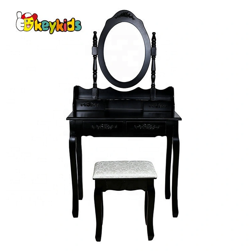 High quality children wooden black dressing table for wholesale W08H098