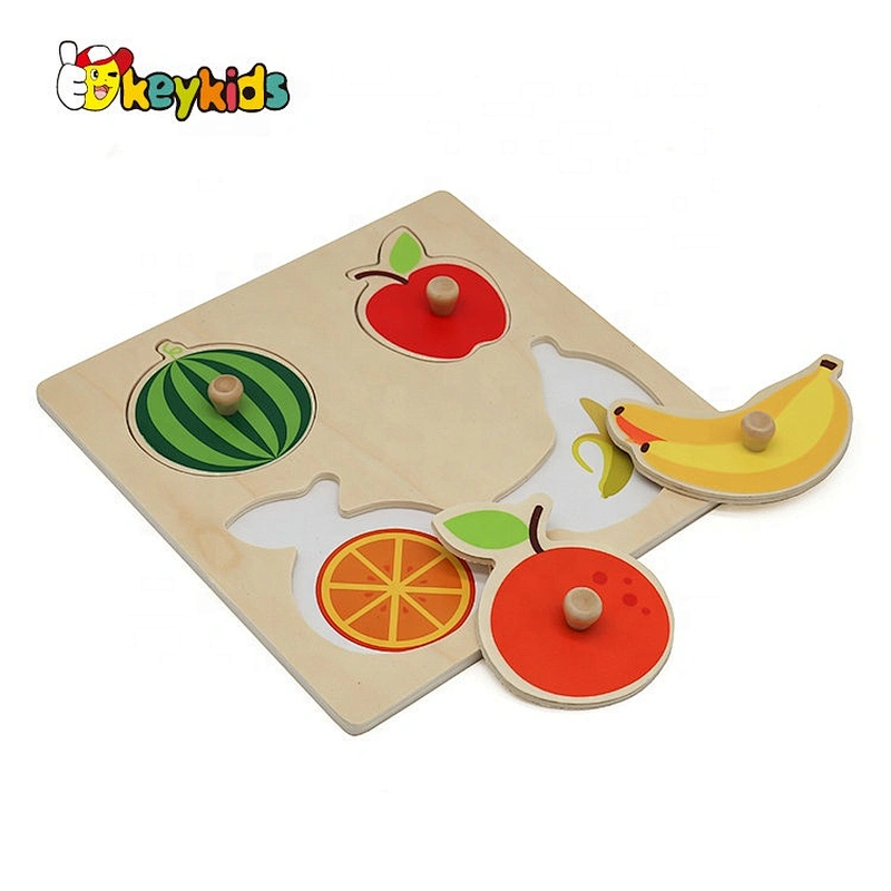 Top fashion educational wood fruit puzzle game for kids W14M157