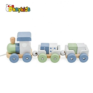 2021 New released educational wooden stacking train for kids W04A528
