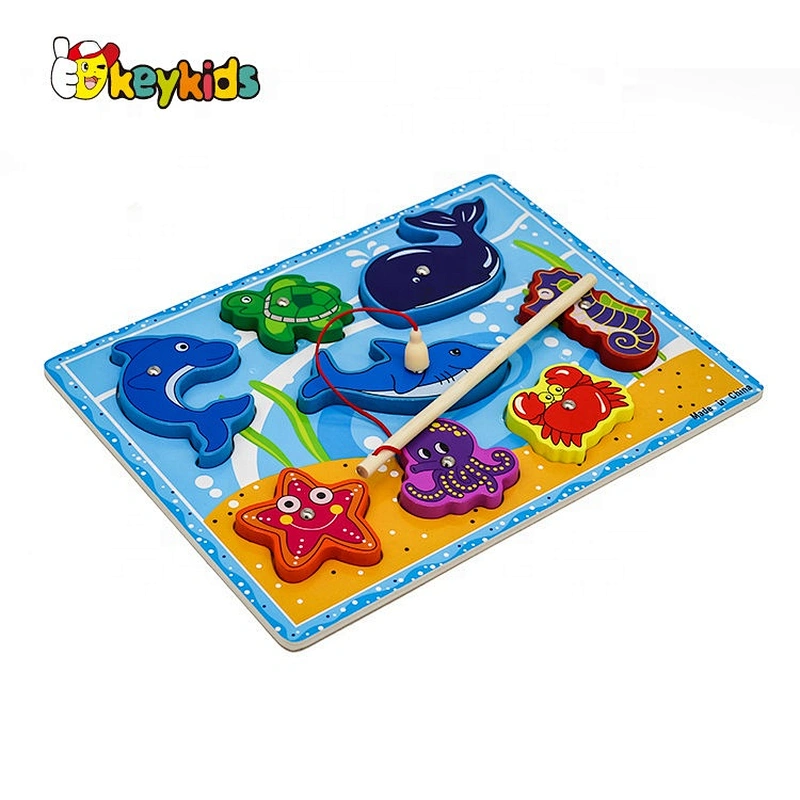 New hottest educational toys wooden ocean animals for kids W14D075