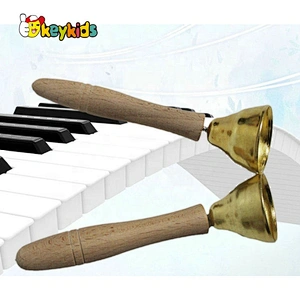 Newest educational wooden Hand the bell music instrument for kids W07I180