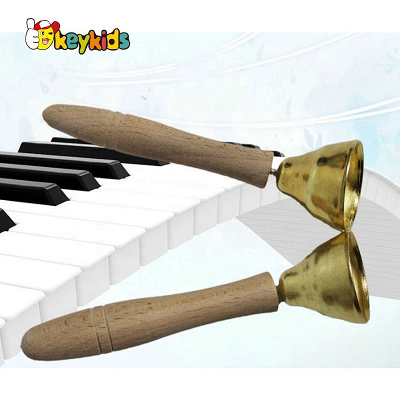 Newest educational wooden Hand the bell music instrument for kids W07I180