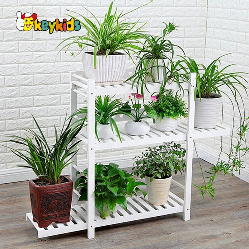 wholesale 5 floors wooden flower plant stand for indoor outdoor W08H108