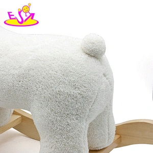 New hottest kids gifts wooden baby rocking horse toy with cartoon plush sheep shaped W16D112