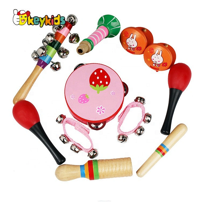 Wholesale 10 PCS Kids Wooden Drum Set W07A169