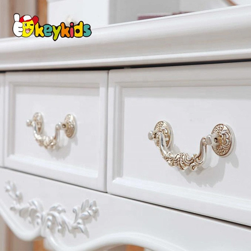 Wholesale Cheapest Wooden Toy Dressing Table With Mirror And Stool W08H017