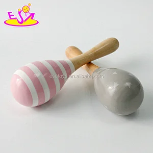 Wholesale educational maracas wooden shaker musical instrument for kids W07I127