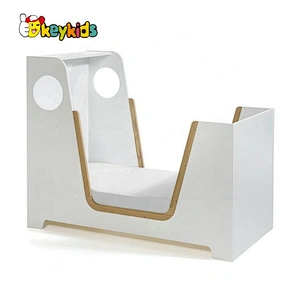 high quality baby modern wooden white cot bed for wholesale W08E032