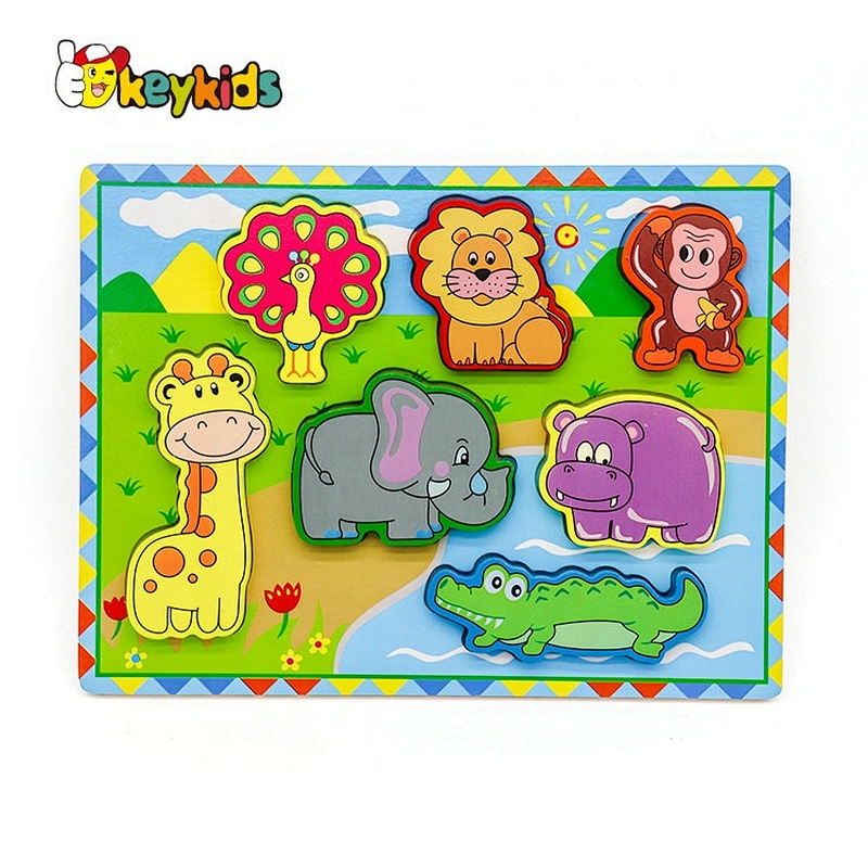 Early Learning Wooden Animal Head Shaped Puzzles For Kids W14D073