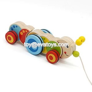 New hottest funny kids pull wooden chicken toys with customize W05B165