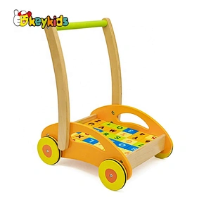 wholesale educational wooden building block cart for kids W16E017B