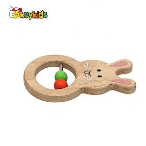 Natural Safety Handmade wooden baby teether for sale W08K303