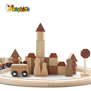 2021 New released preschool diy wooden toy train track for kids W04C206