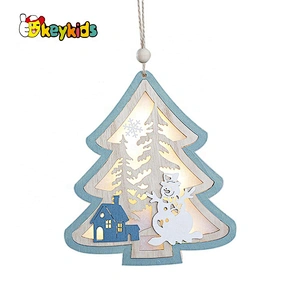 Cusstomize fairy wooden santa wall hanging for christmas W09D090