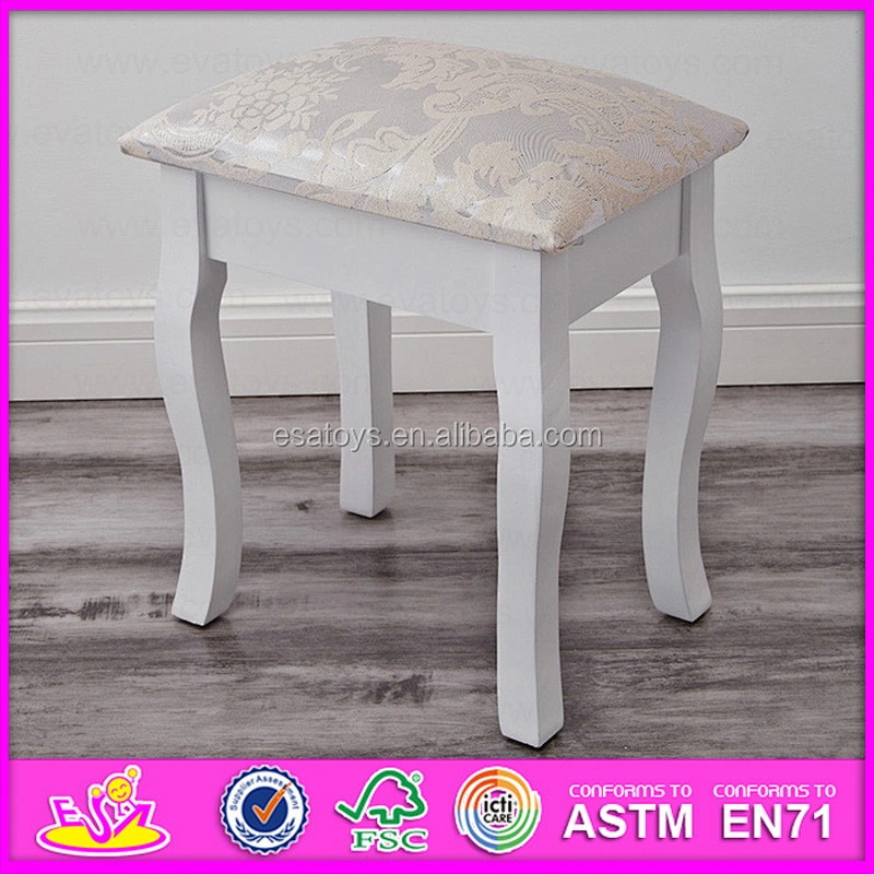 High performance white wooden dressing table with antique french design W08H016