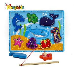 New hottest educational toys wooden ocean animals for kids W14D075