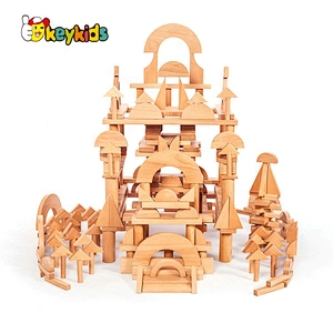 High Quality 348 Pcs Wooden Outdoor Blocks Wooden Toy Playsets W01D050