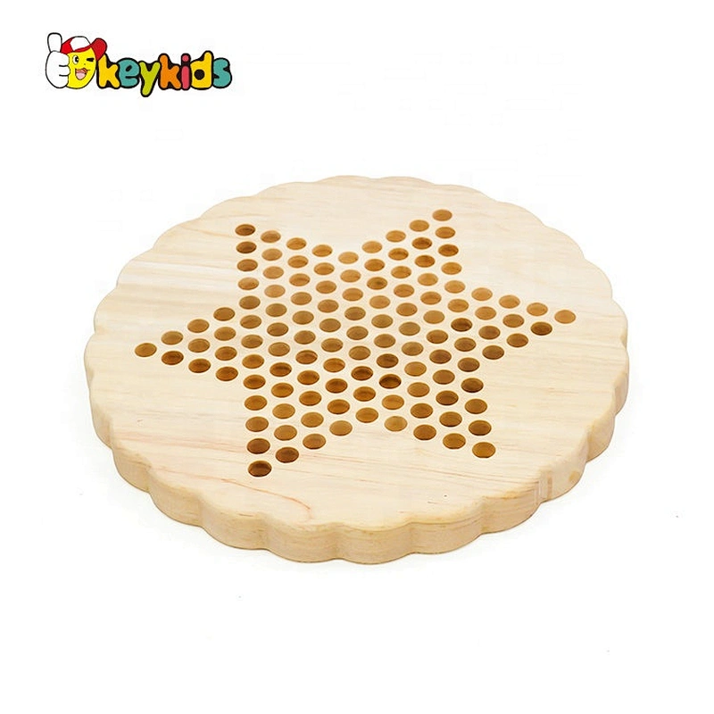 Customize educational wooden checkers chess board for children W11A118