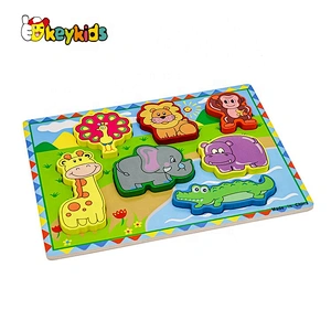 New hottest educational wooden zoo animal toys for kids W14D074