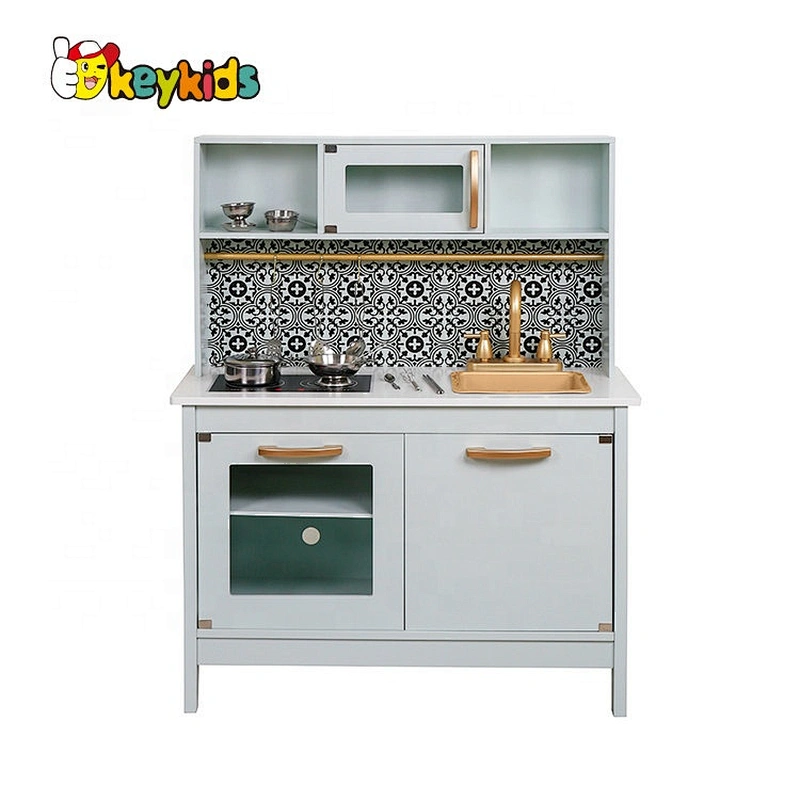 New Design Macaron cute wooden play kitchen toy for kids W10C582