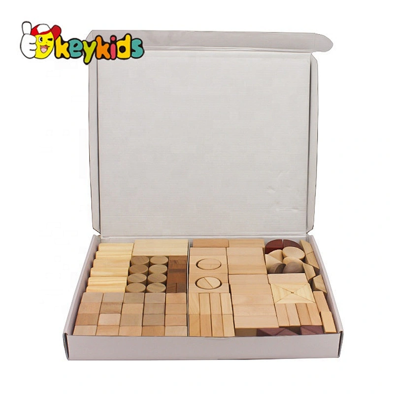 high quality 100PCS educational natural wooden blocks for children W13A157