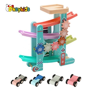 2020 New Arrival Educational Wooden Car Ramp Racer For 2 Years Old W04E095