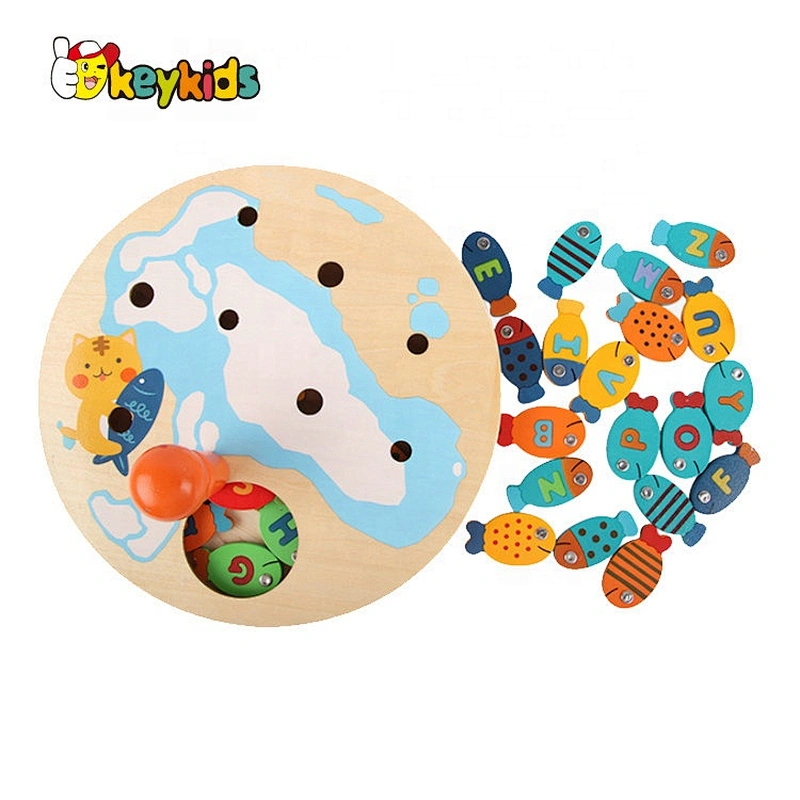 New arrived educational children magnetic wooden fishing toy game for boys girl gifts W01A398