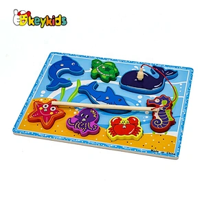 New hottest educational toys wooden ocean animals for kids W14D075