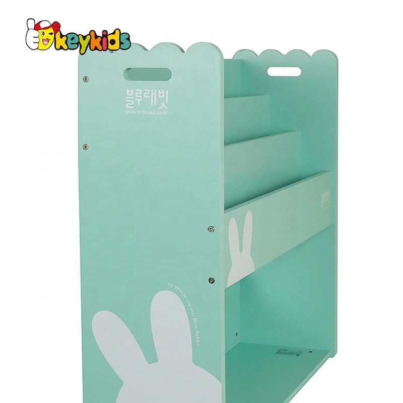 2021 Customize school furniture wooden nursery bookshelf for kids children W08C319