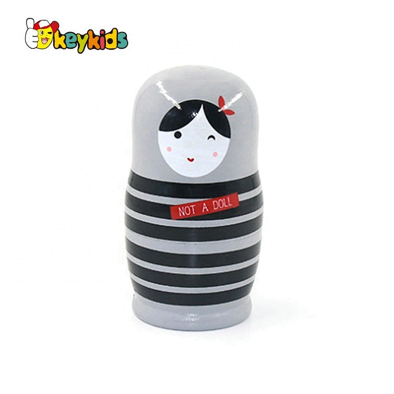 Hand Painted 5 In 1 Set Wooden Children's Nesting Dolls W06D139