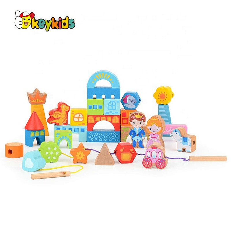 2019 Top sale 60PCS educational wooden building blocks for kids W13A167