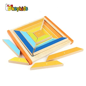 Top fashion educational DIY wooden tangram set for kids W12F052