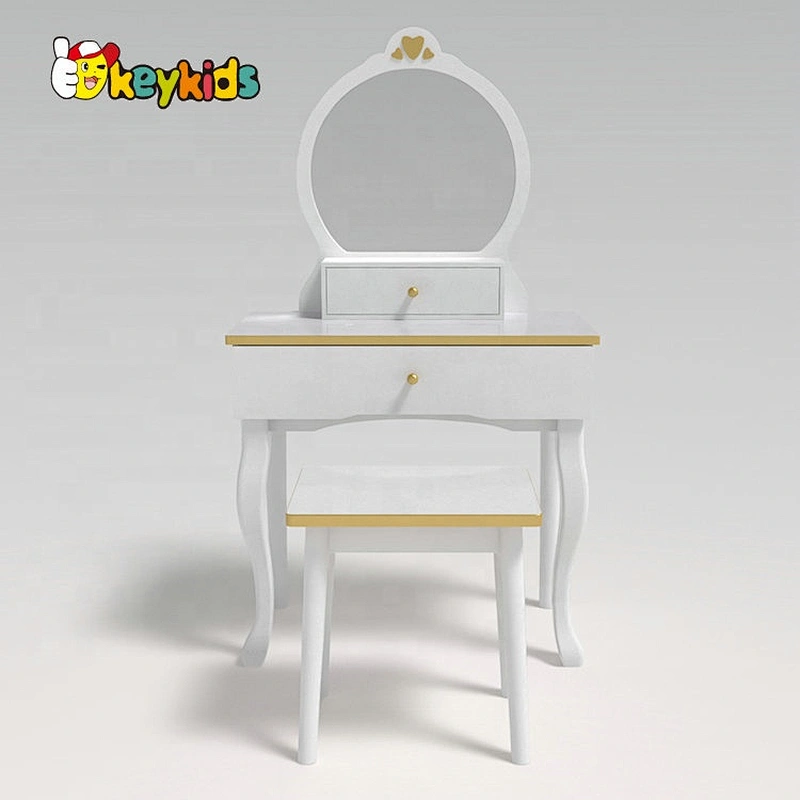 Customize wooden girls white dressing table for wholesale W08H140B