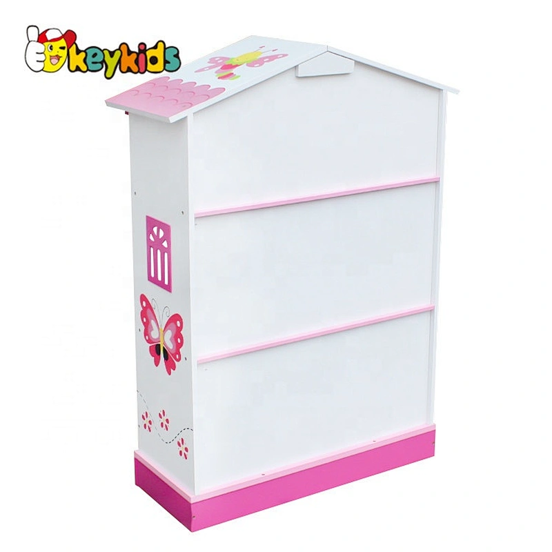 New design children wooden dollhouse bookshelf for bedroom W08D015