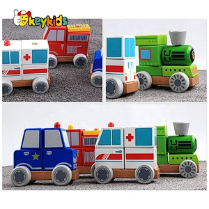 2021 Most popular best sale toddler wooden ambulance W04A533