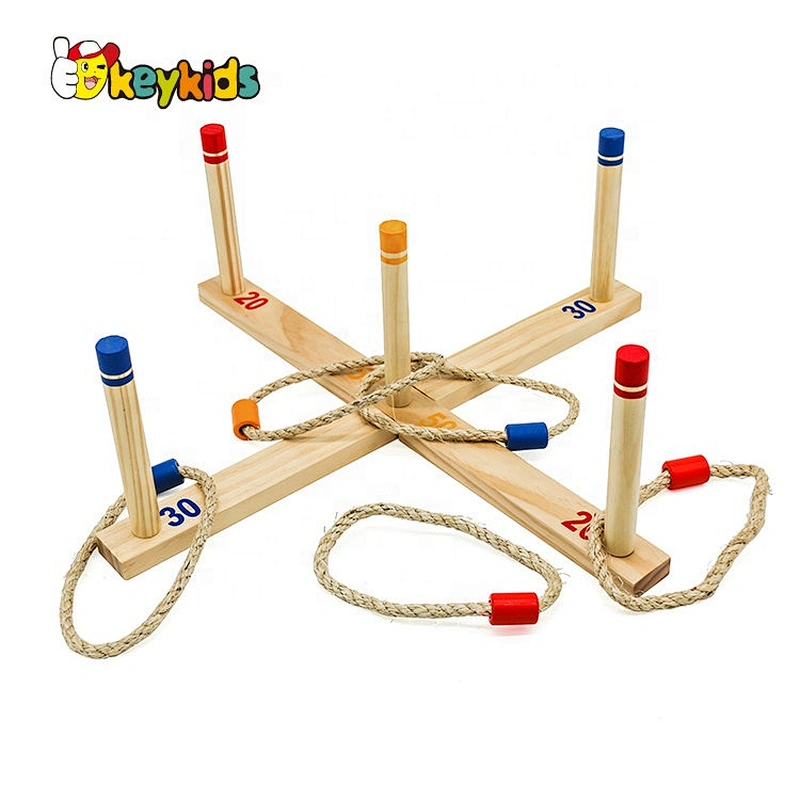 Customize outdoor wooden hook and ring game for children W01D064