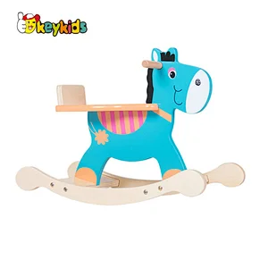 High quality kids wooden lion rocking horse for wholesale W16D128