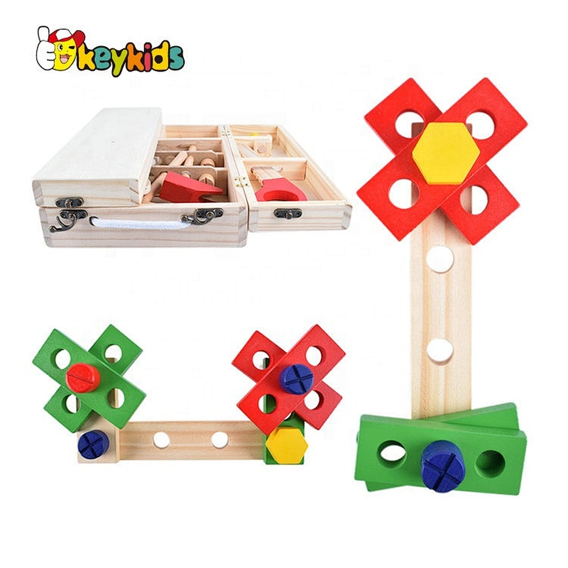 New Arrival Educational Wooden Toy Tool My First Toolbox For Kids W03D126