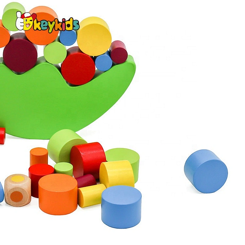 2021 Hot selling early educational toys wooden block balance game for children W11F095