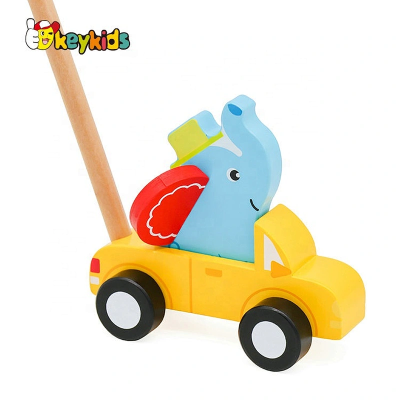 New hottest preschool wooden toddler walking toys for push along W05A026