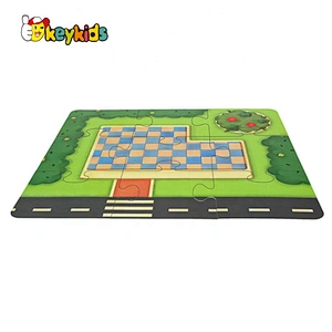 Cartoon educational wooden diy house building for kids W14G049