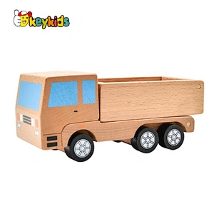 2020 New design preschool wooden mini ambulance toy for kids W04A460